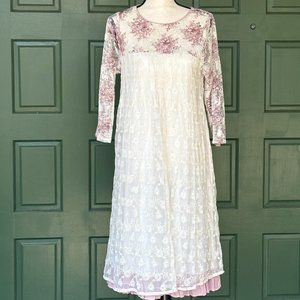 April Cornell Dress Size Small Lace Vintage Wedding Costume Boho Romantic
